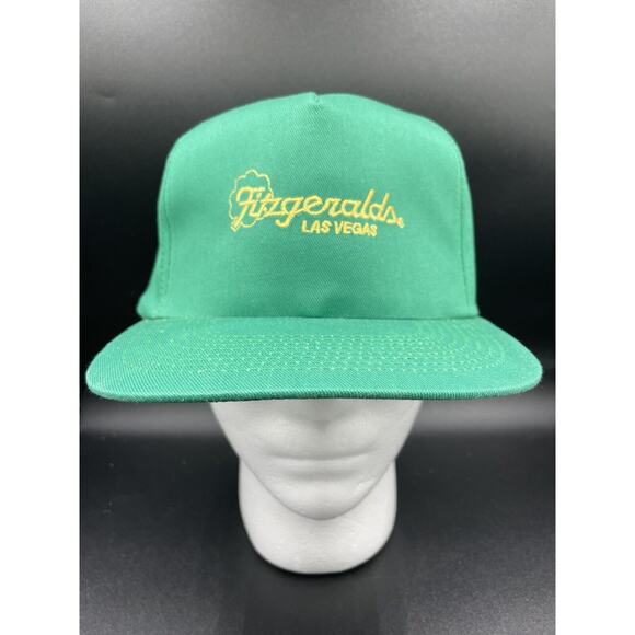 Vintage Fitzgeralds Las Vegas Hat Snapback Cap Trucker Shamrock 1990s Casino VTG - Picture 1 of 7